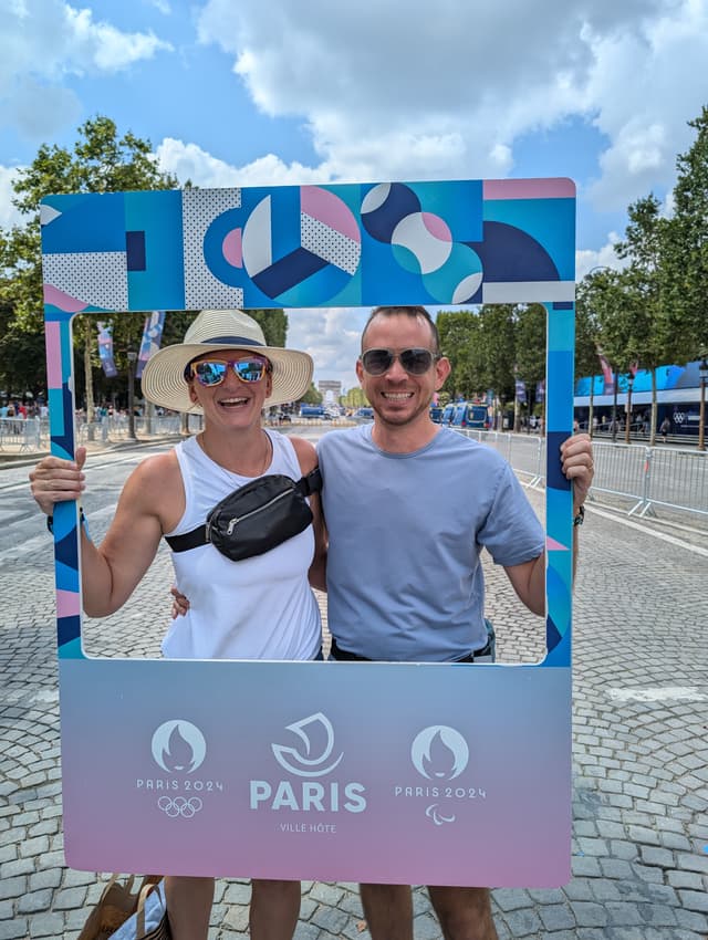 Pat and Kerrianne at the 2024 Paris Olympics